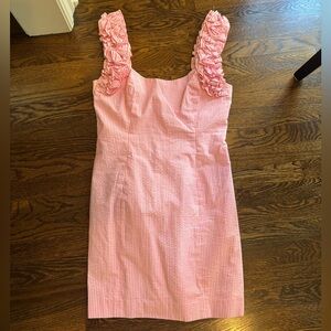 pink and white ruffle Lily Pulitzer dress